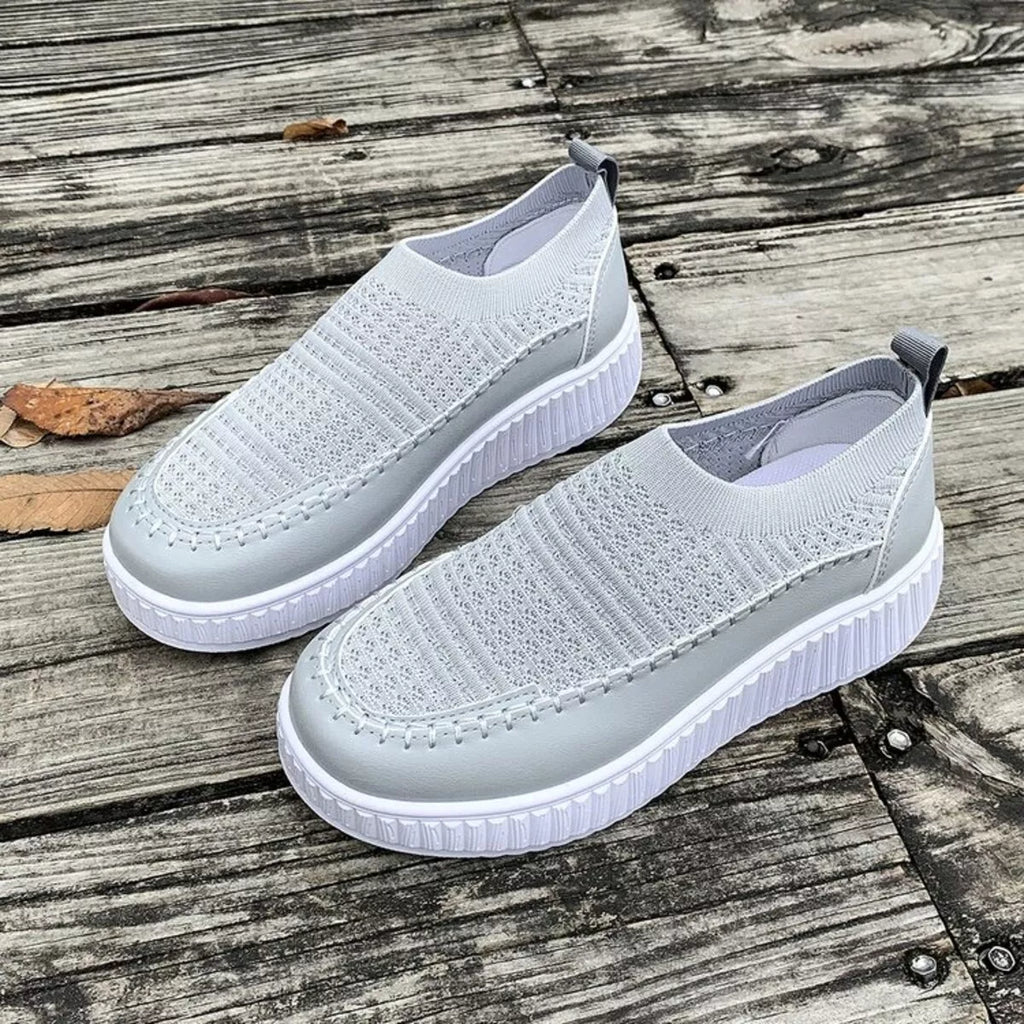 Round Toe Platform Slip-Ons