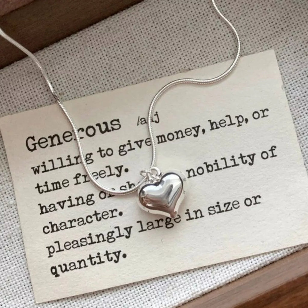 925 Sterling Silver Heart Necklace