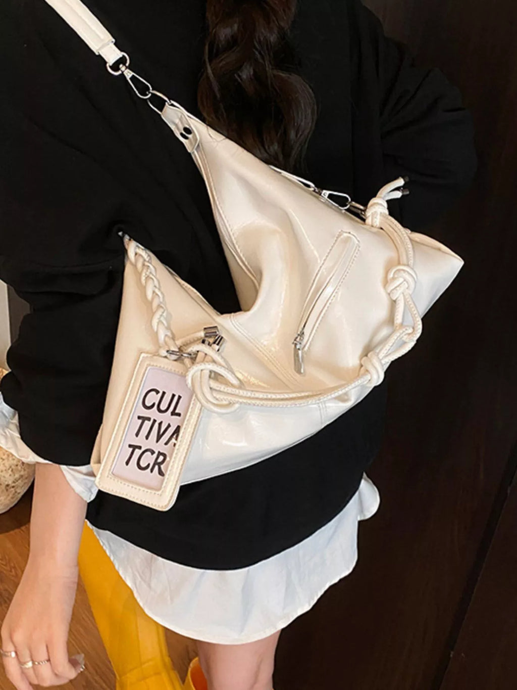 Vintage Braided Strap Shoulder Bag