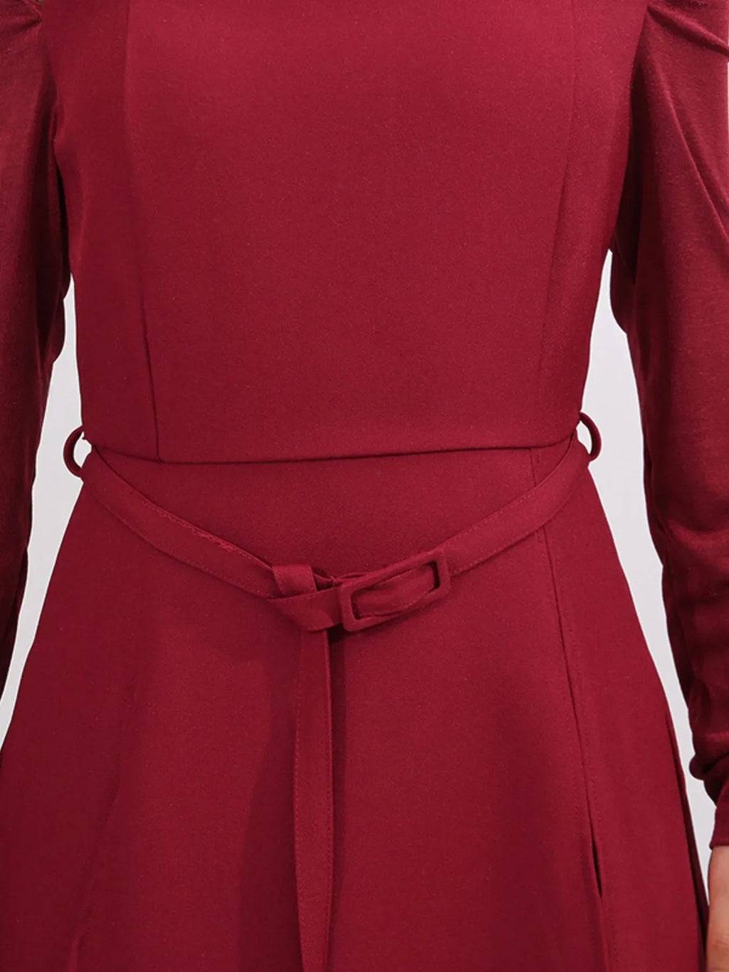 Slit Spaghetti Strap Long Sleeve Dress