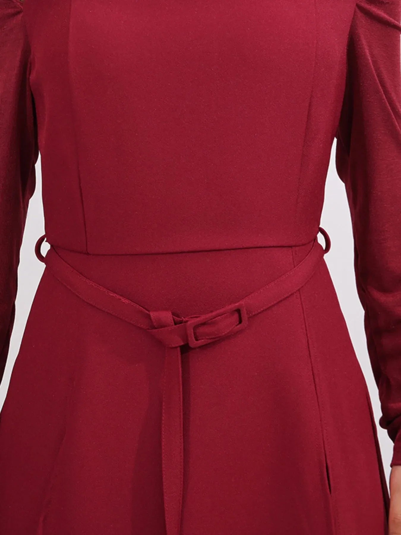 Slit Spaghetti Strap Long Sleeve Dress