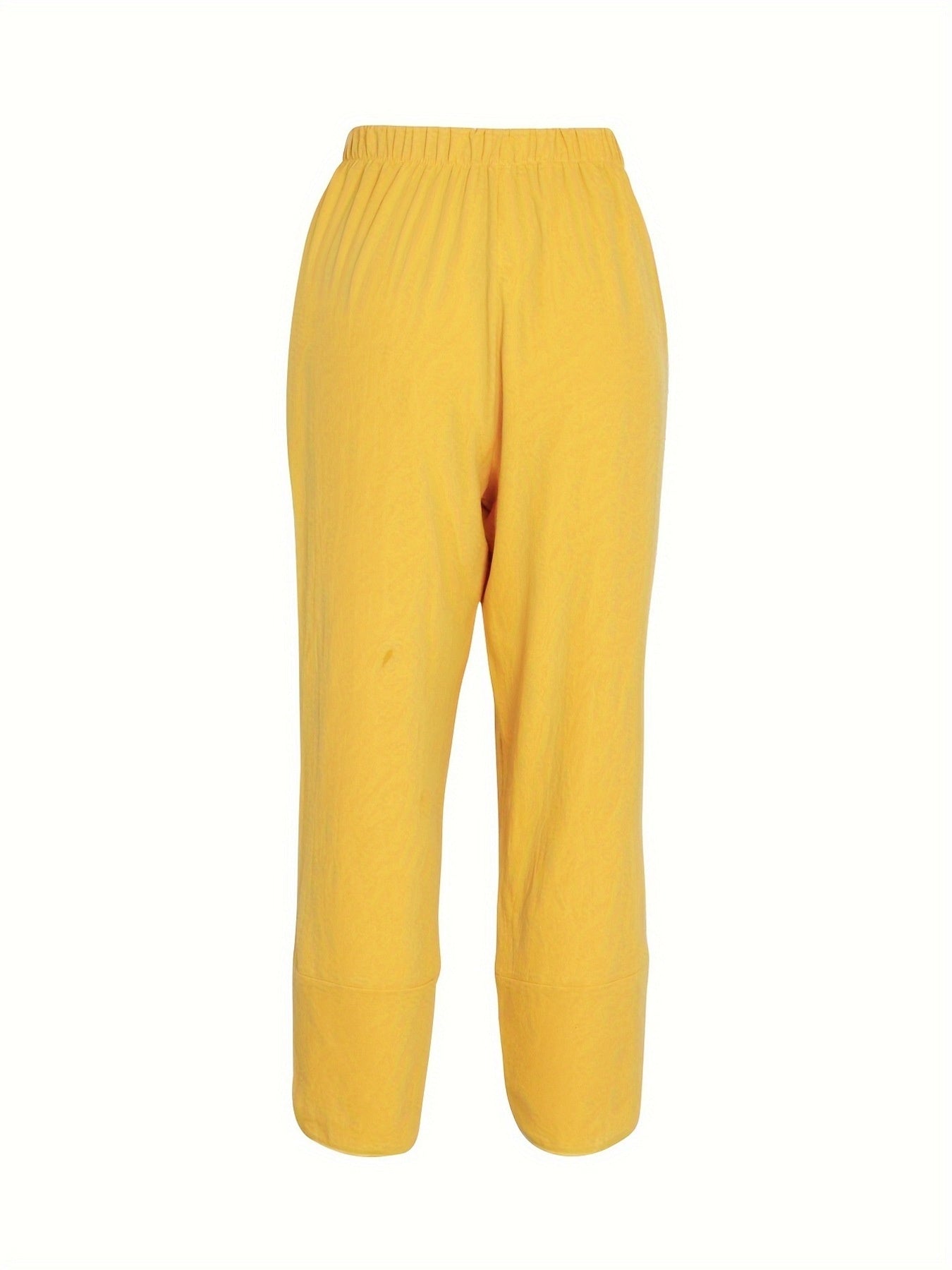 Elastic Waist Pants with Pockets