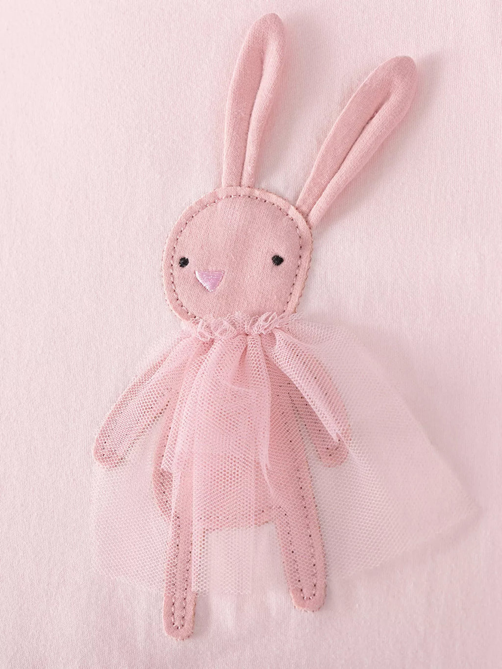 Children's Bunny Applique Peplum Top & Floral Print Leggings Set