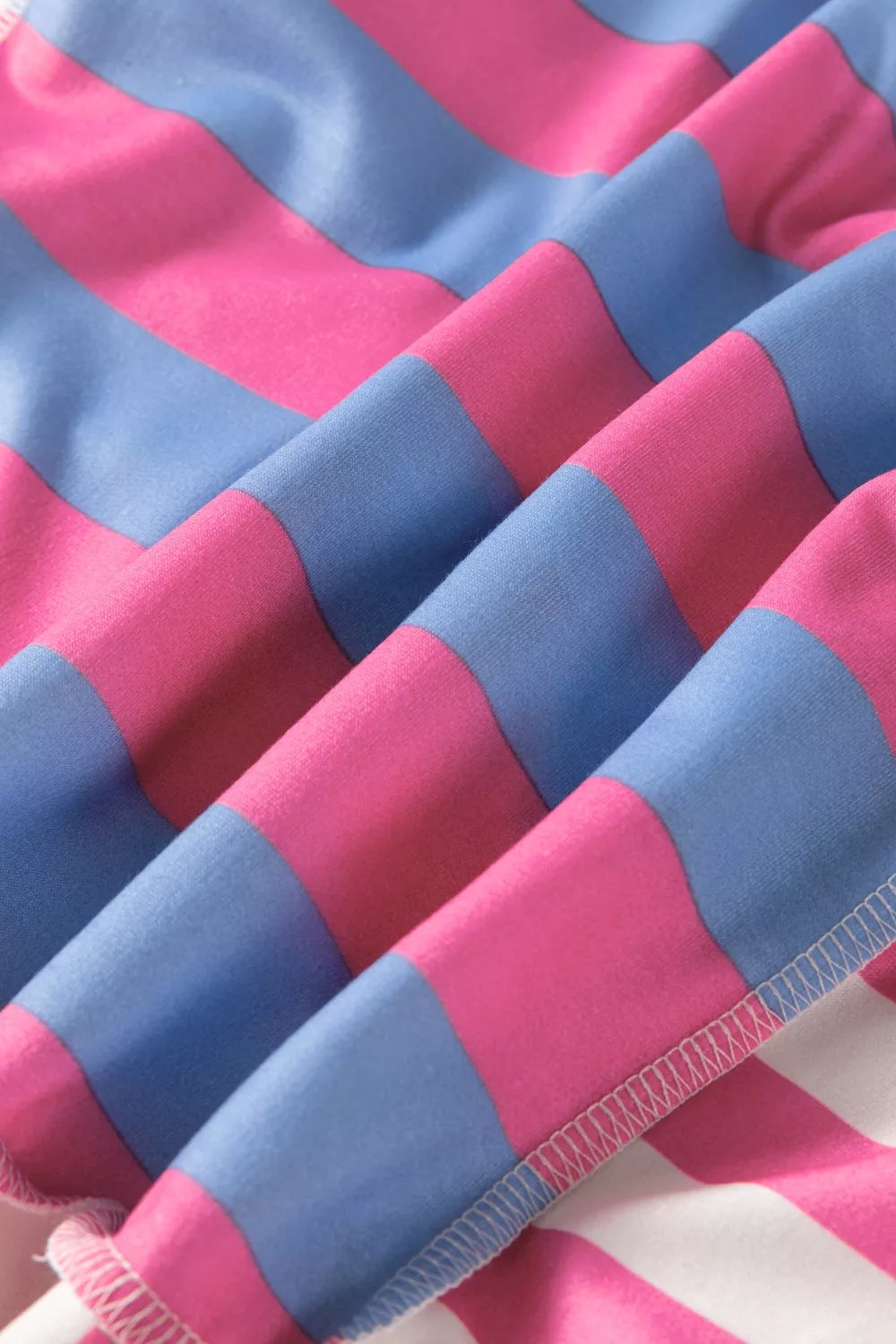 Stripe Exposed Seam Contrast Patchwork Oversized Top