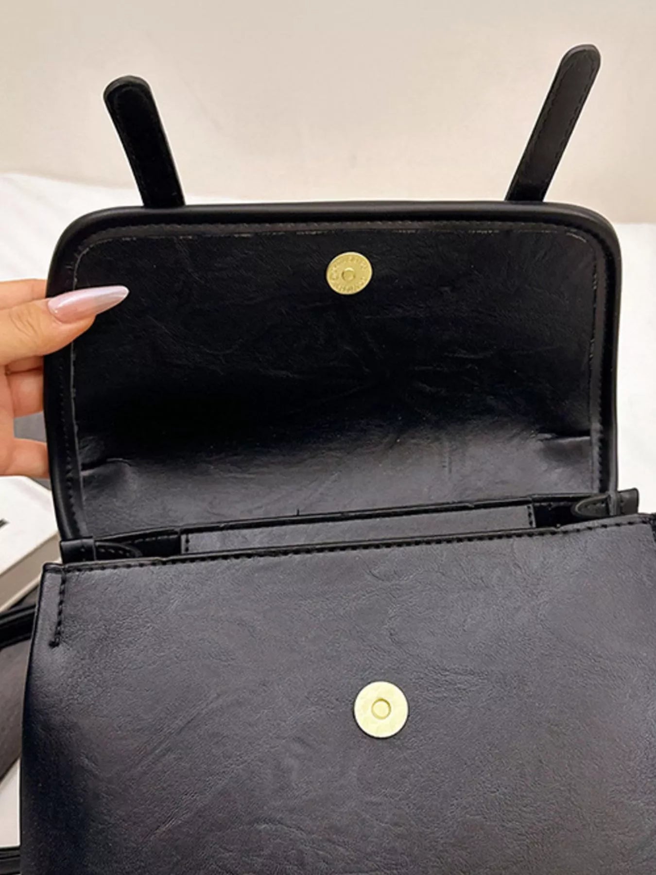 Leather Flap Backpack Bag