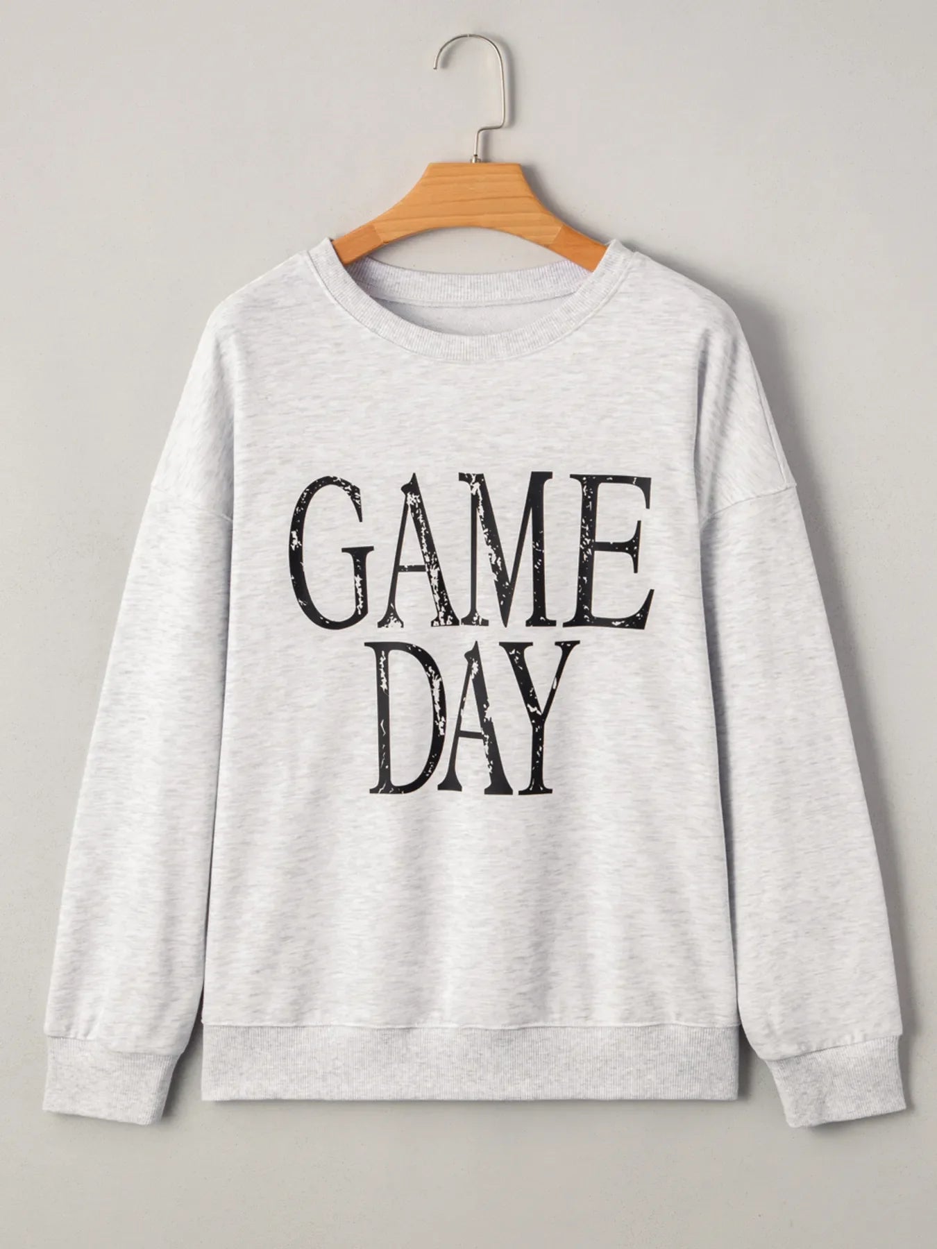Washed GAME DAY Graphic Baggy Sweatshirt