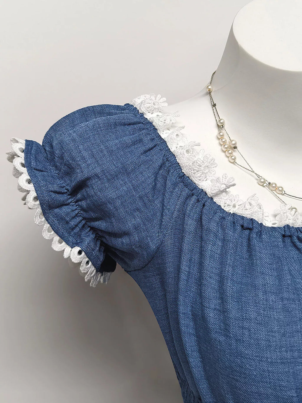 Smocked Short Sleeve Blouse