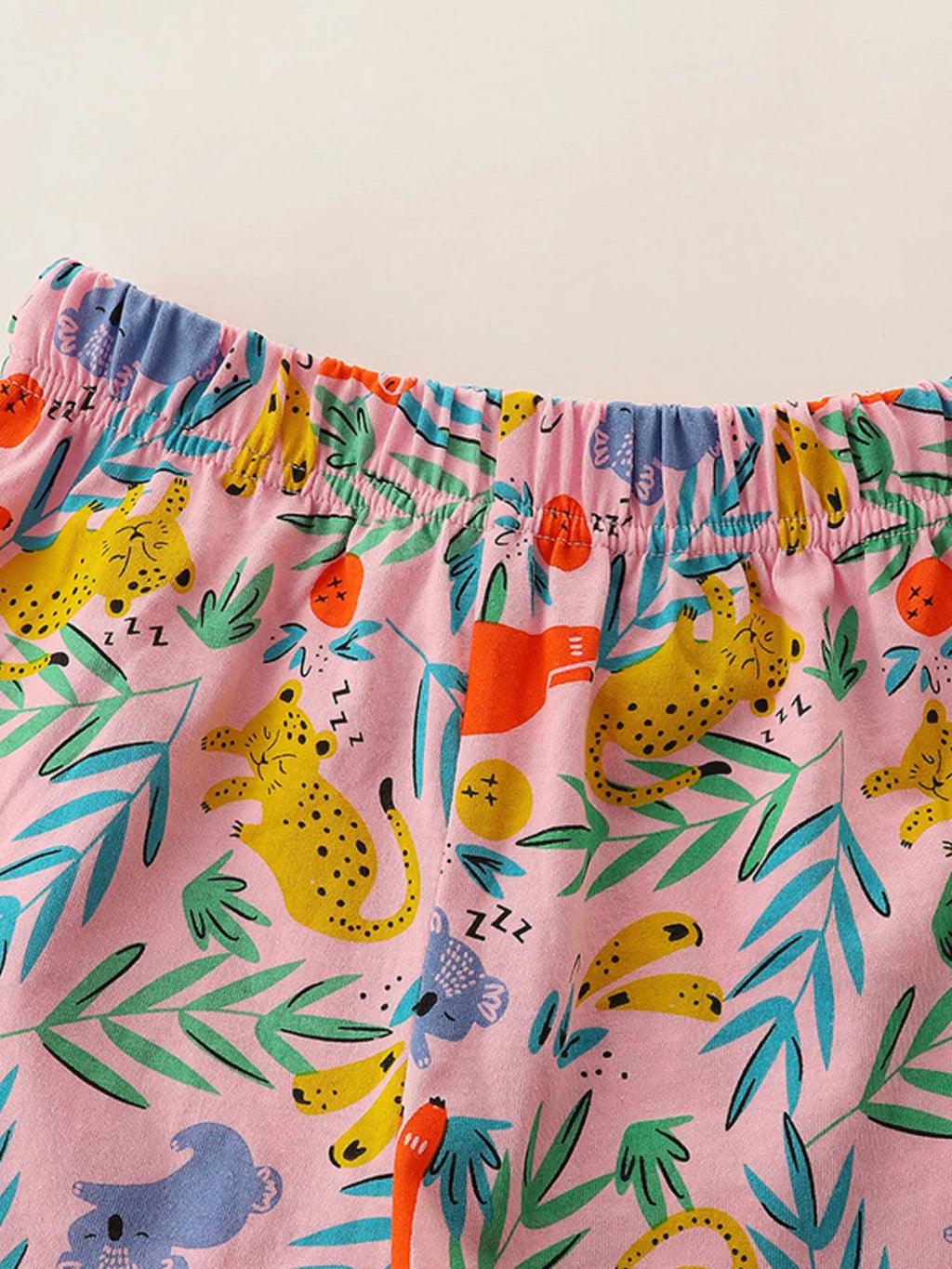 Children's Sleepy Animal Top and Shorts Set