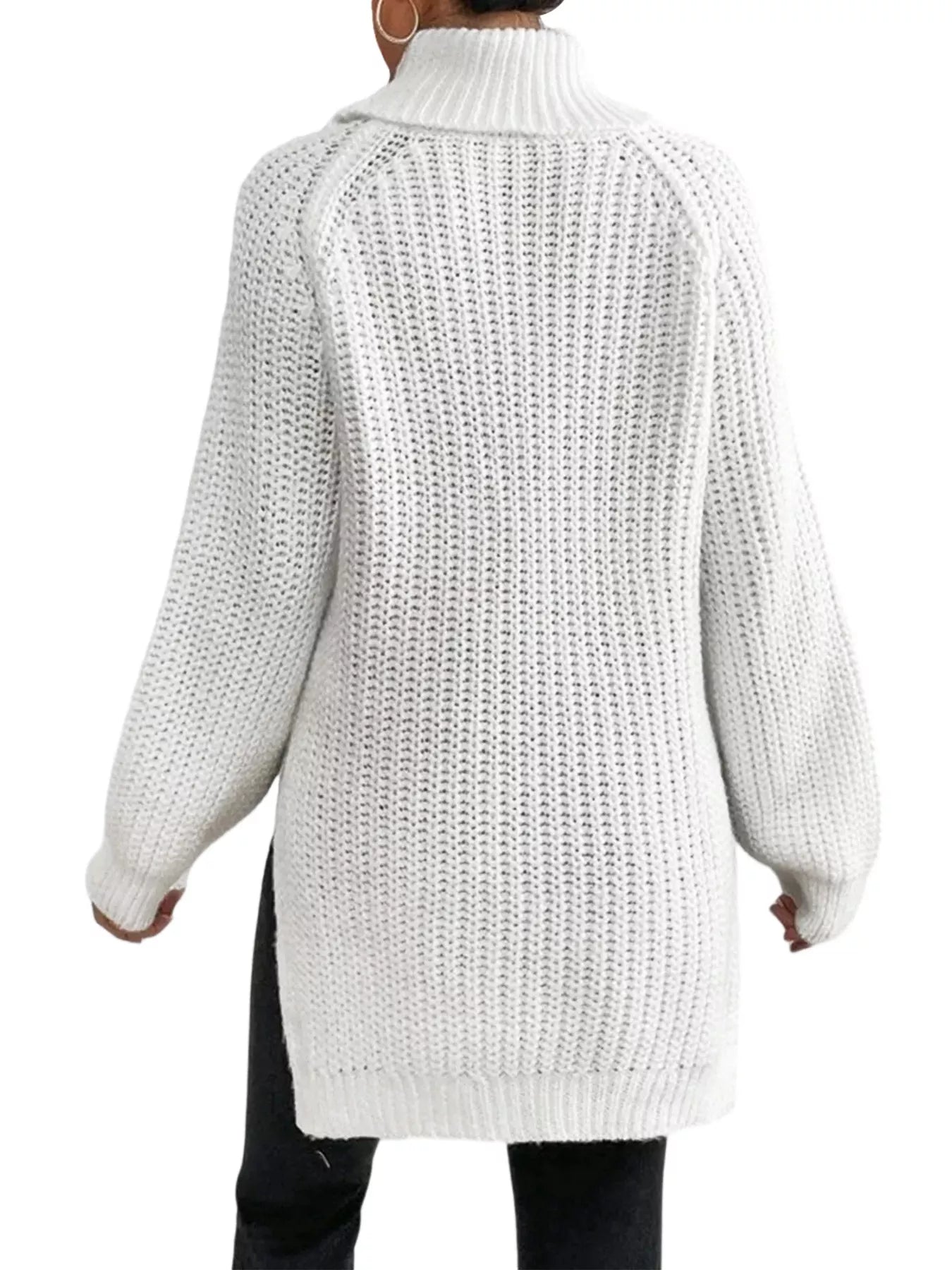 Chunky Knit Turtleneck Long Sleeve Sweater