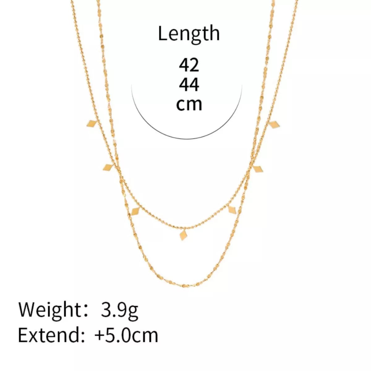 18K Gold-Plated Double Layered Necklace