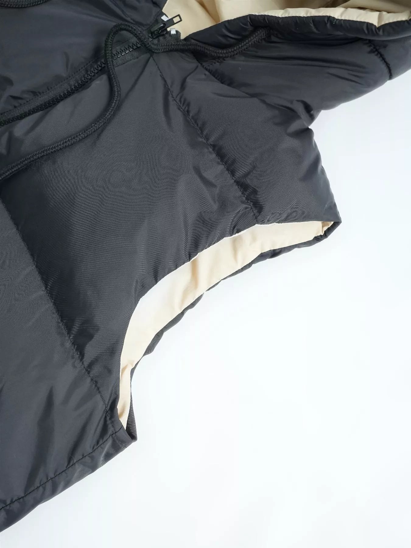 Longline Padded Hooded Vest Coat