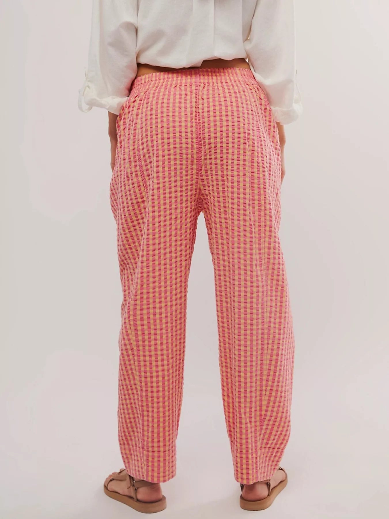 Gingham Relaxed Fit Pants