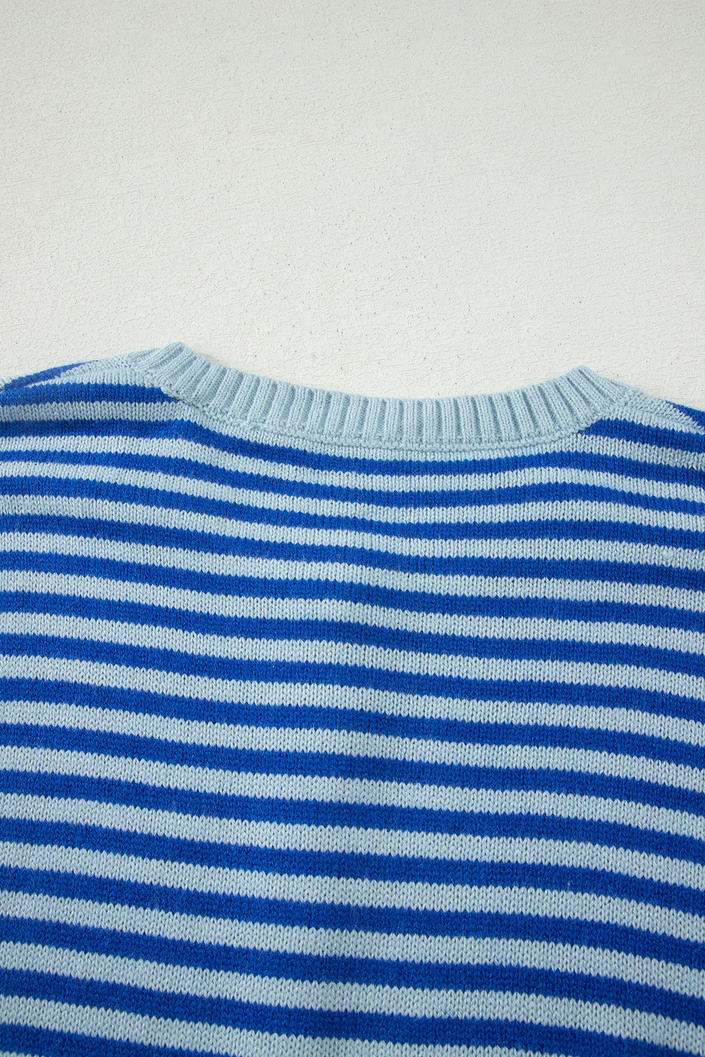 Stripe 3/4 Sleeve Button Down Knit Cardigan