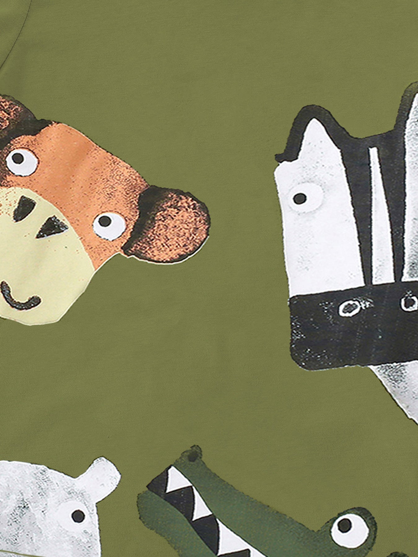 Children's Animal Print Crew Neck T-Shirt