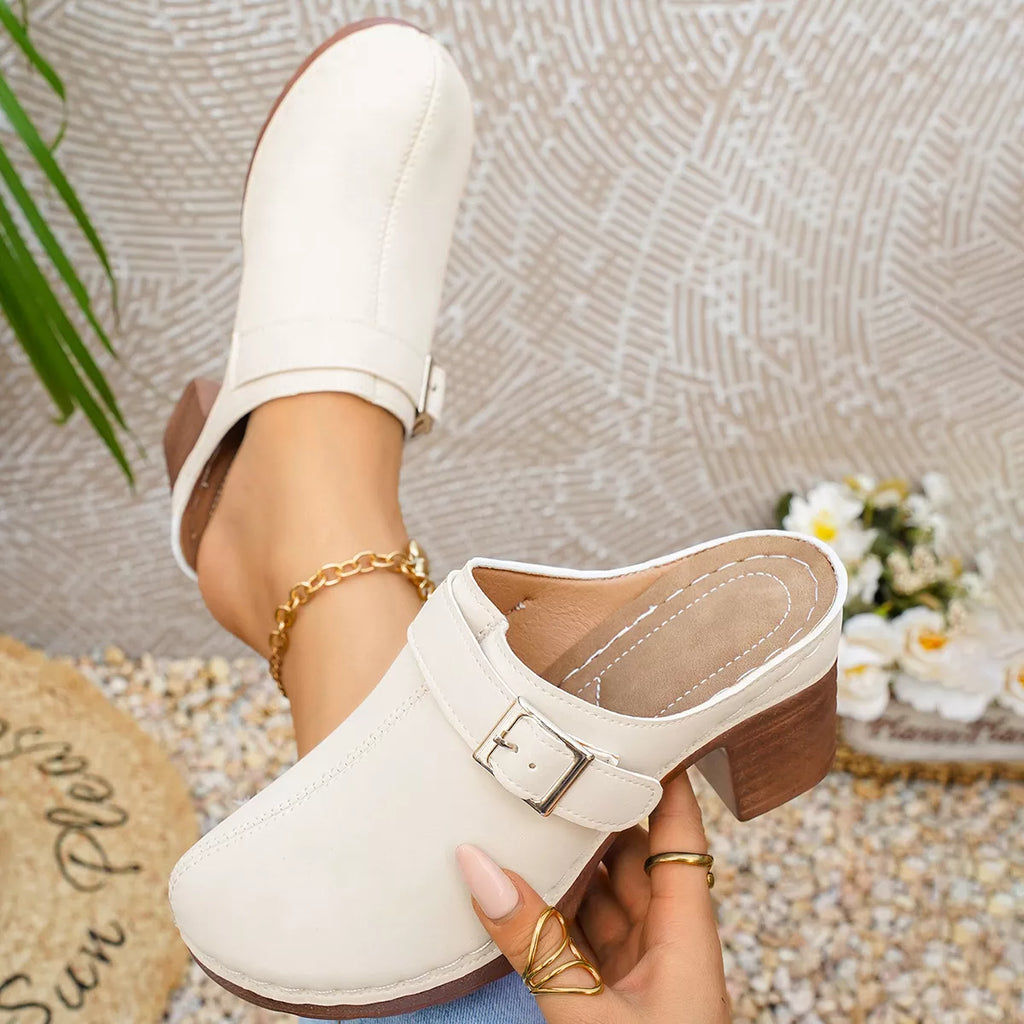 Round Toe Block Heels Sandals