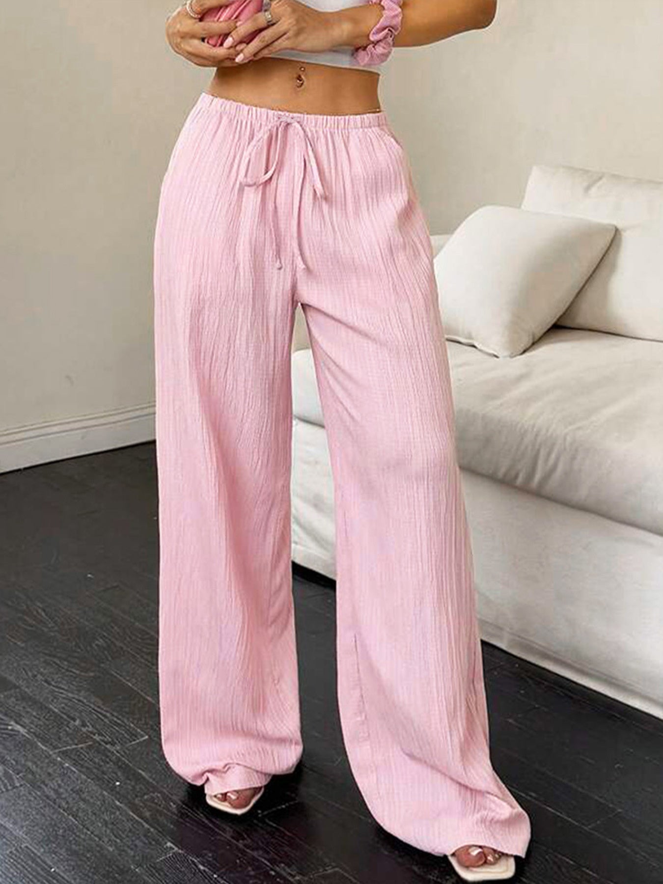 Tied Wide Leg Pants