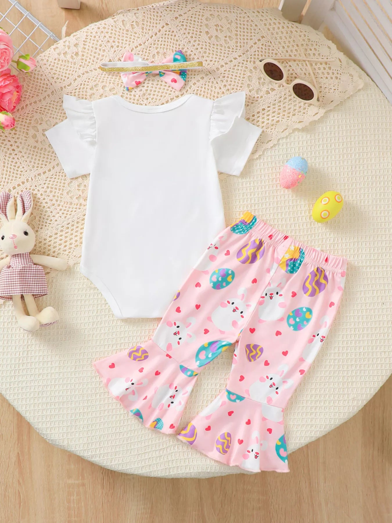 Children's My 1st Easter Top and Pants Set with Headband