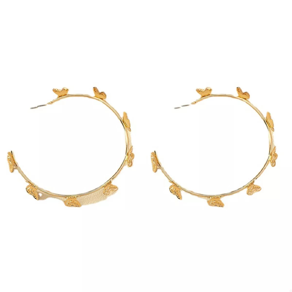 Butterfly Vine Hoop Earrings