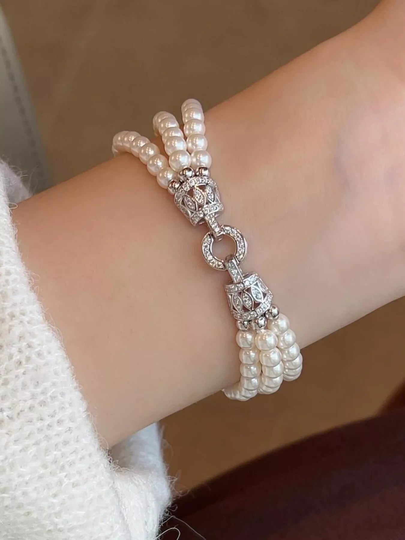 Three Layers Pearl Bracelet