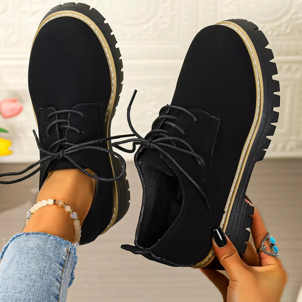 Lace-Up Platform Loafers