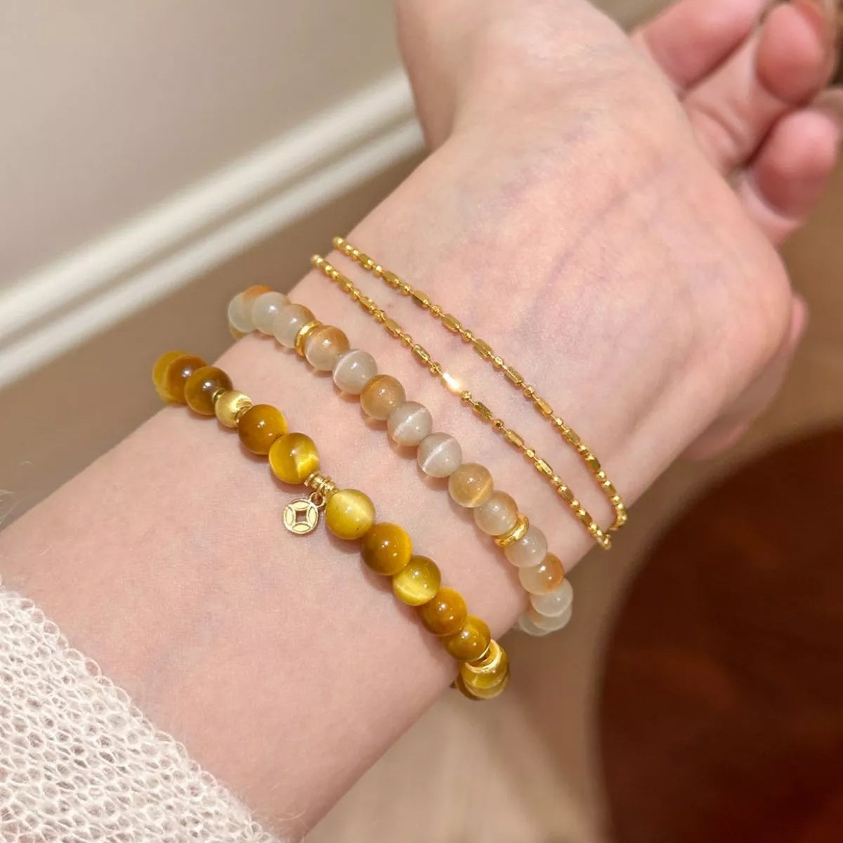 Tiger Eye Beaded Bracelet