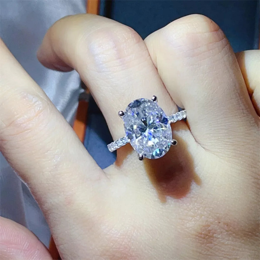 8 Carat Moissanite 925 Sterling Silver Ring