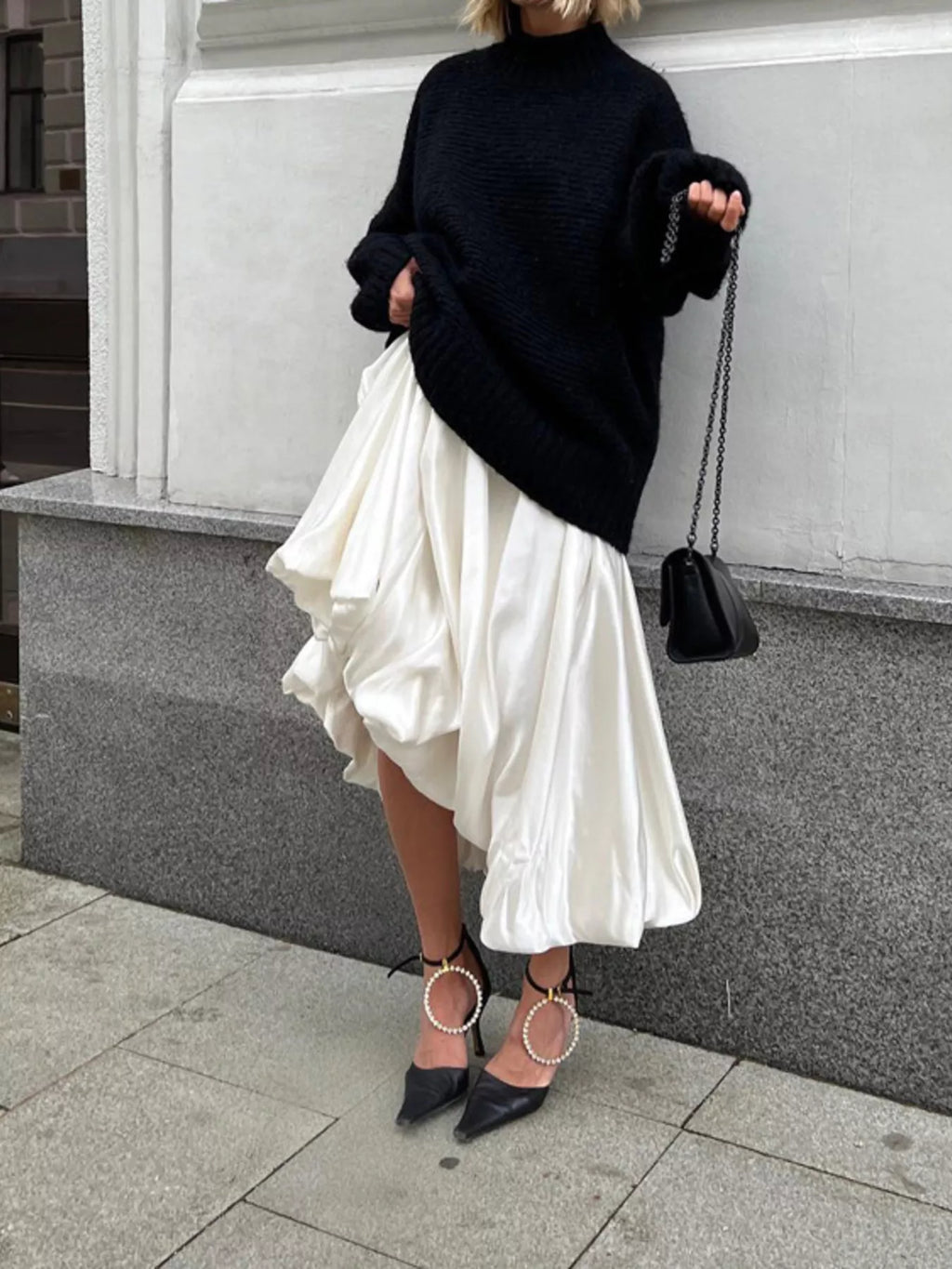 Flowy Satin Maxi Skirt