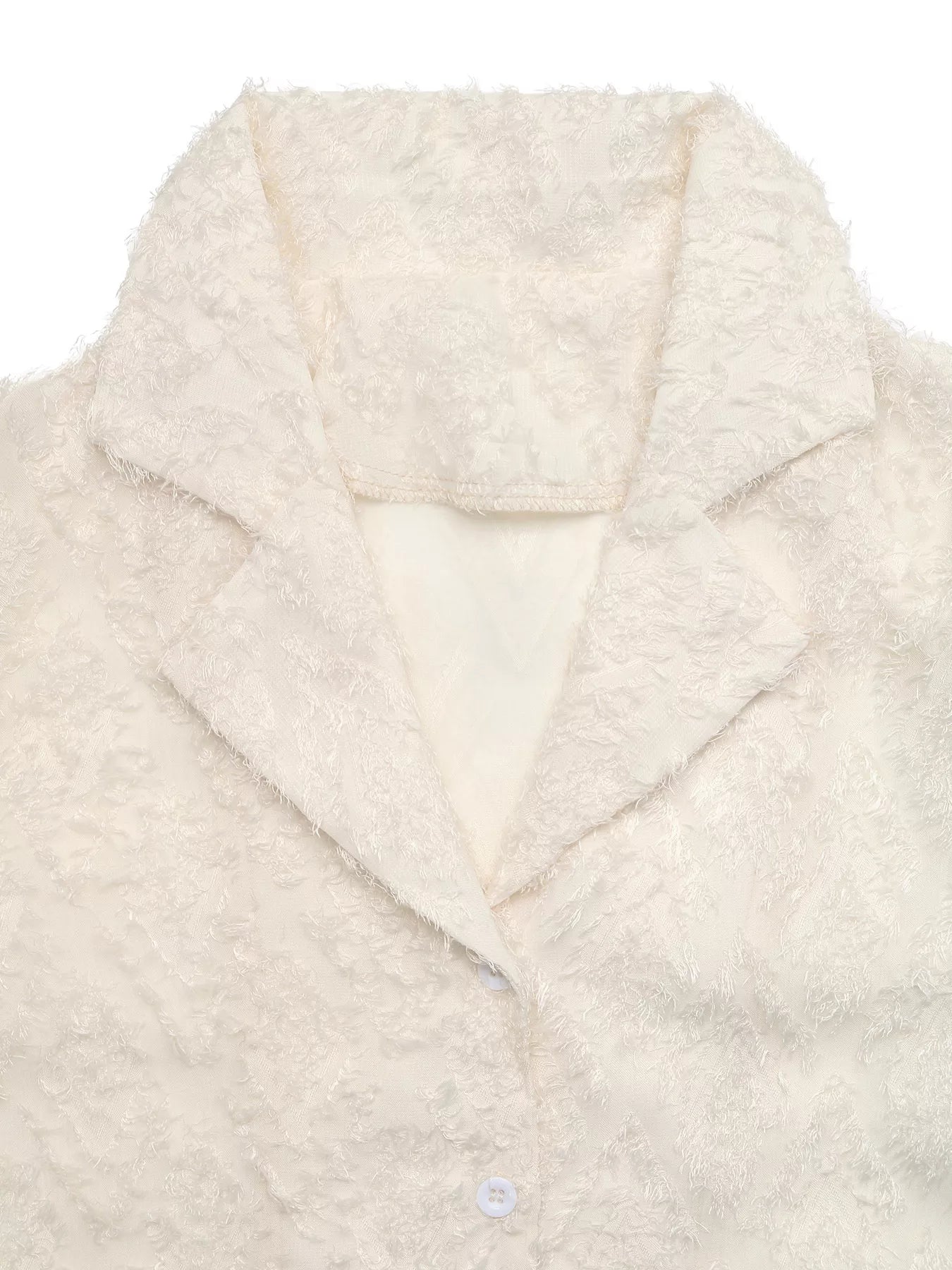 Textured Long Sleeve Button-Up Shirt