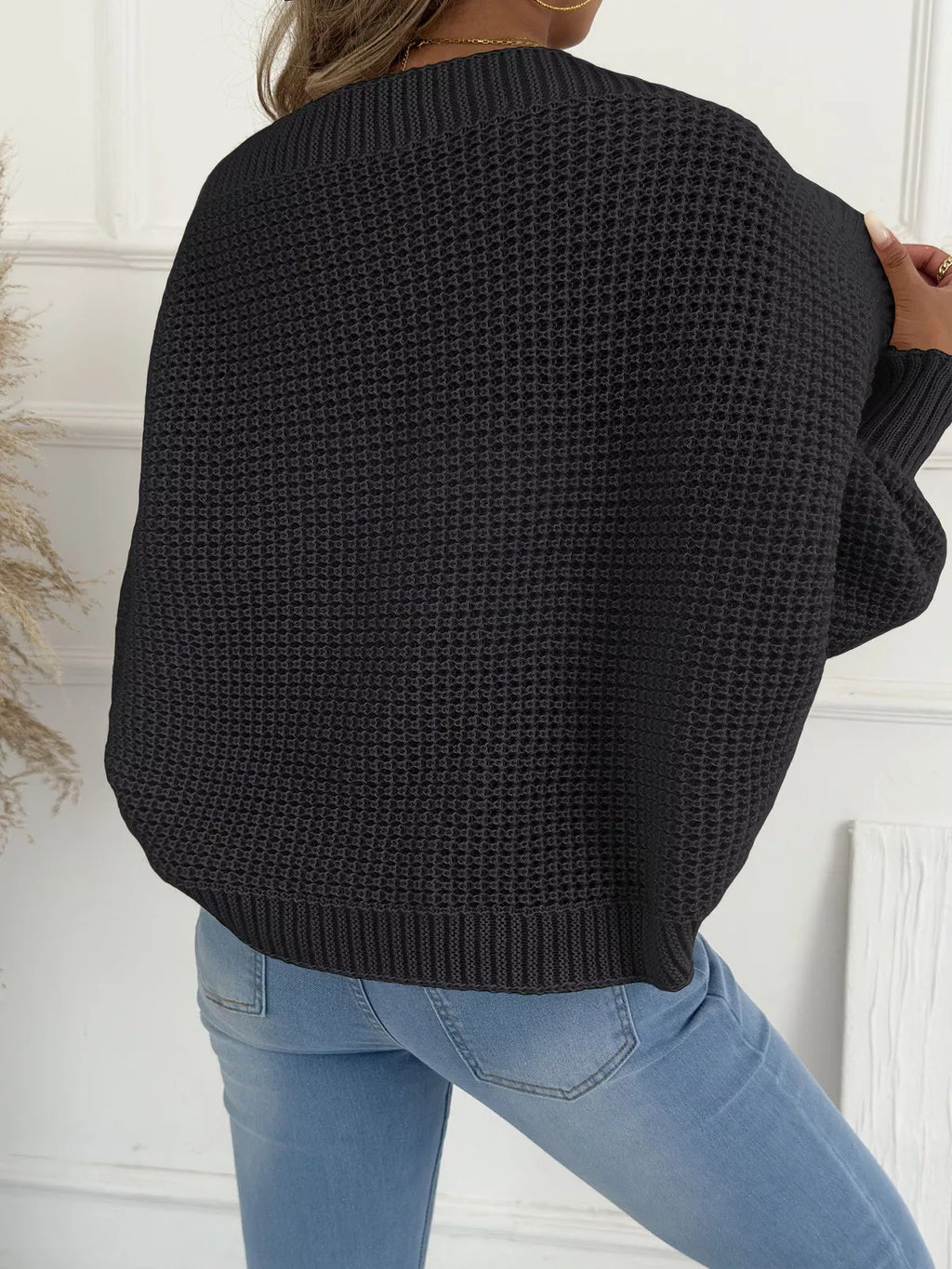 Open Front Batwing Sleeve Cardigan