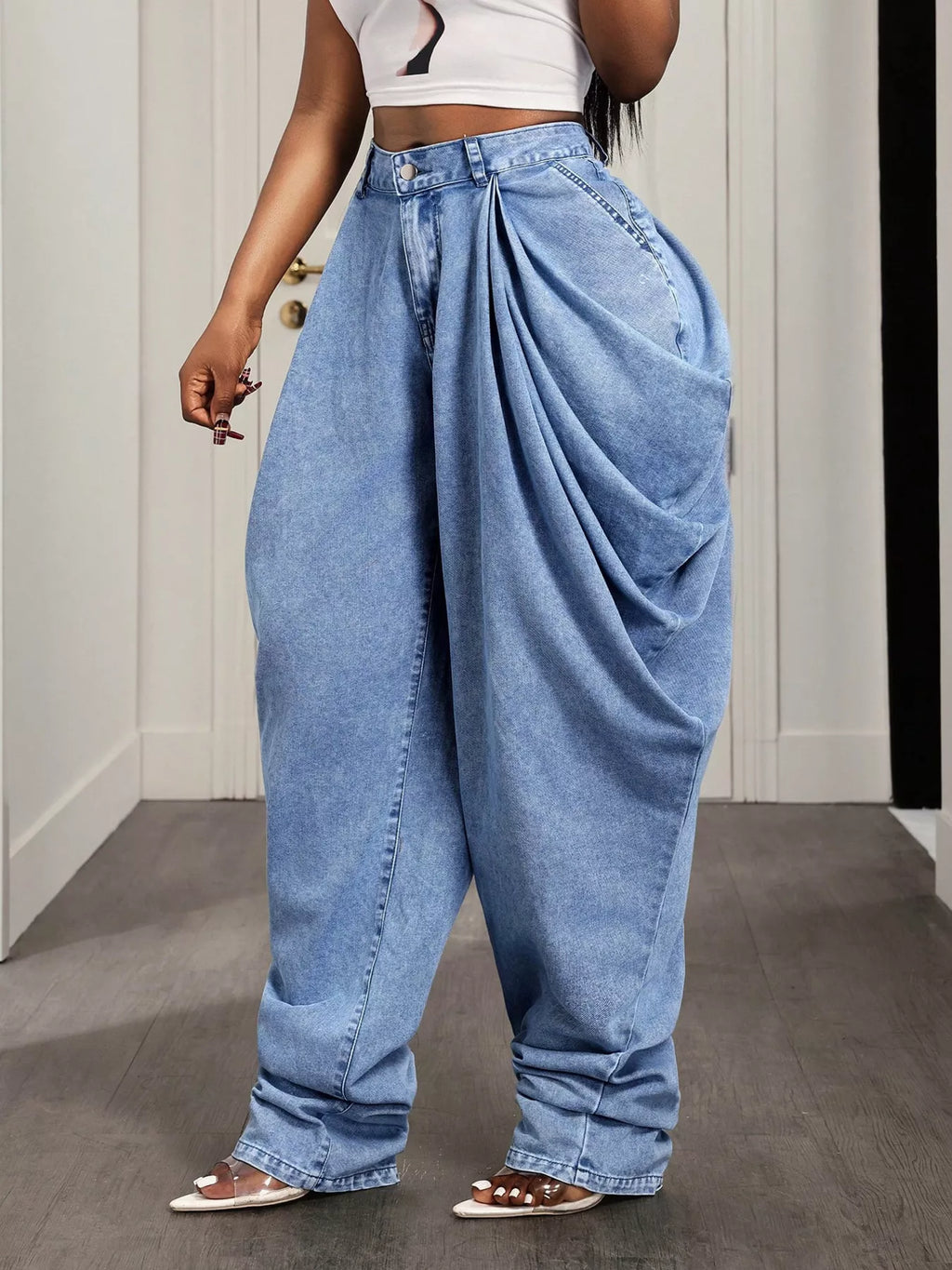 Baggy Ruched Jeans