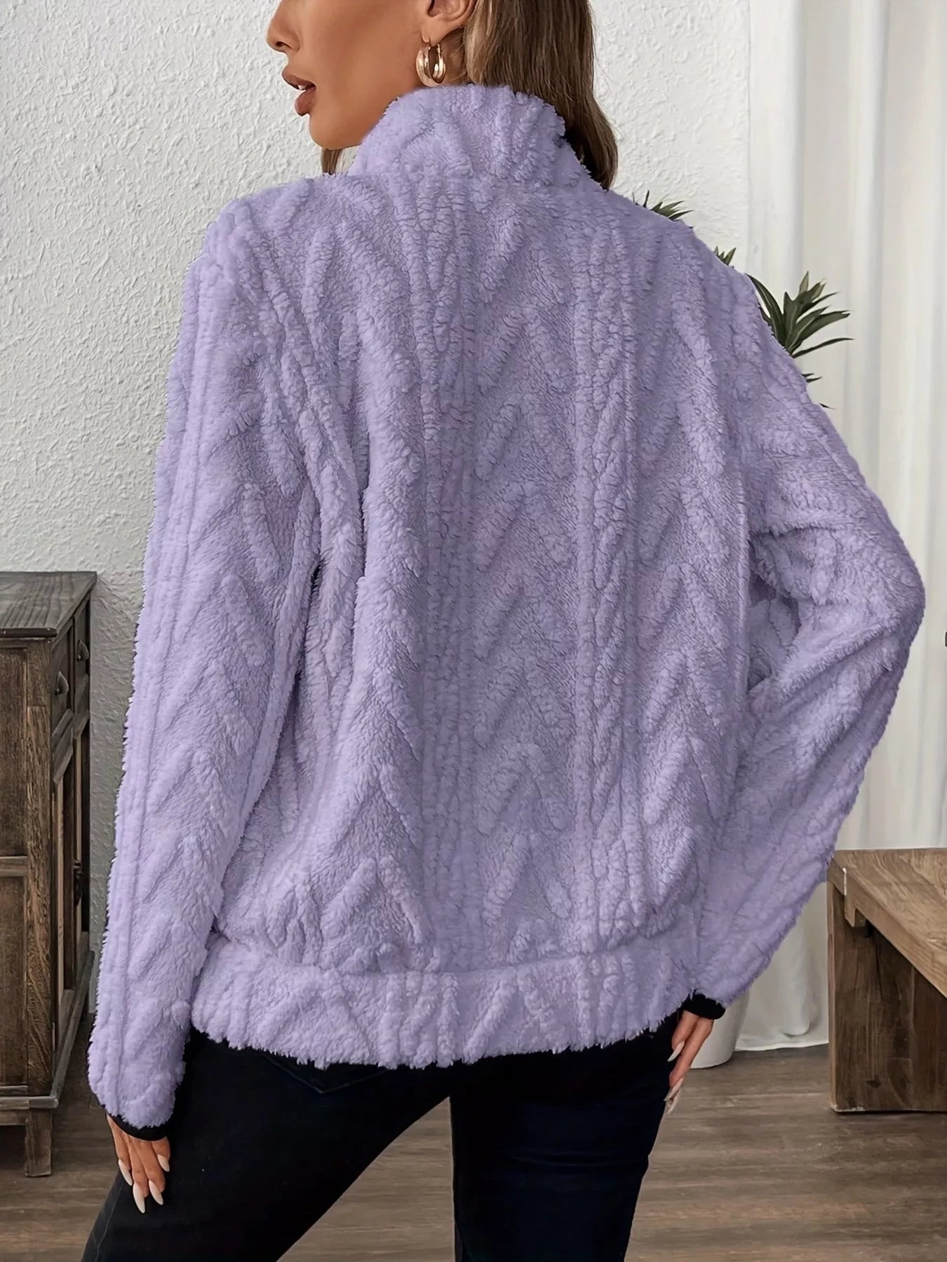 Cozy Sherpa Half Zip Sweatshirt