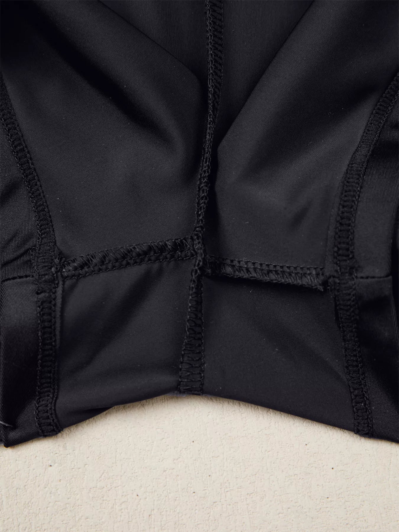 Solid Color Ribbed Patchwork High Waist Athletic Shorts