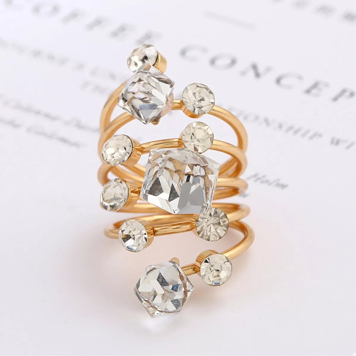 18K Gold-Plated Multi-Layered Ring