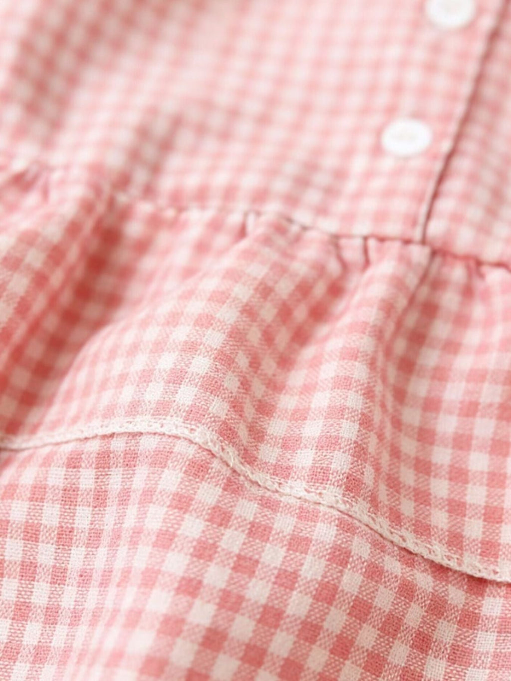Children's Ruffled Gingham Sleeveless Dress
