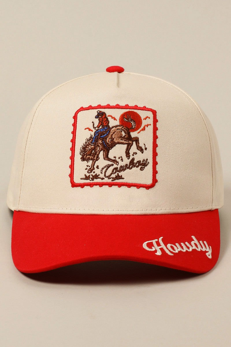 Howdy Cowboy Embroidered Hat