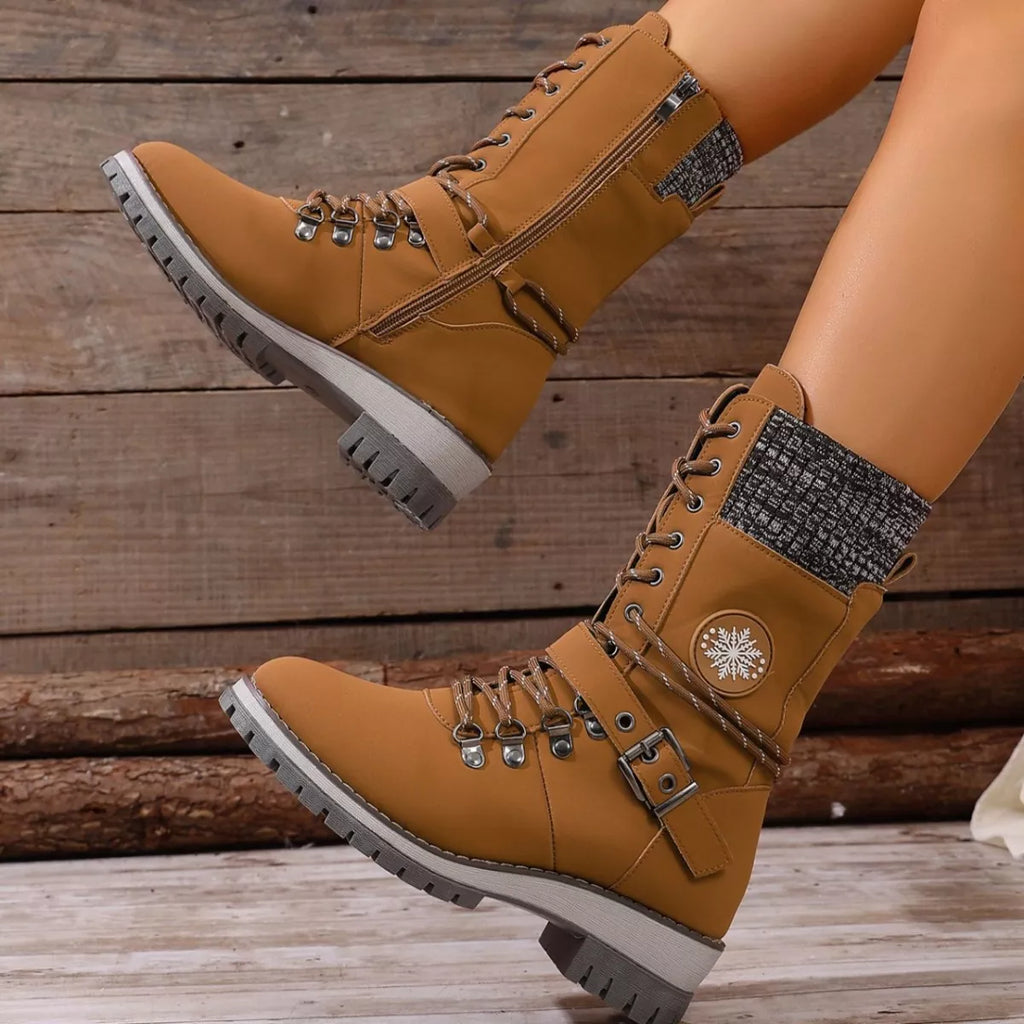 Lace-Up Ankle Combat Boots