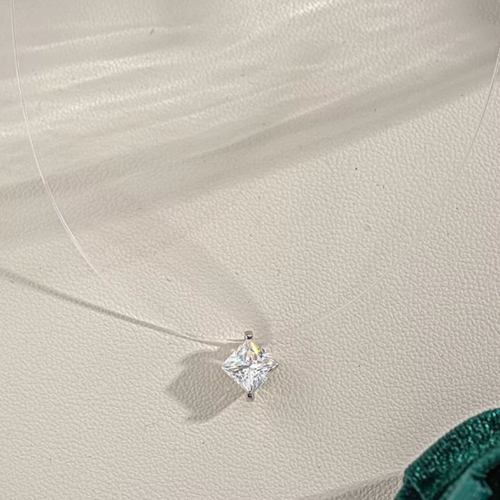 1 Carat Moissanite 925 Sterling Silver Pendant Necklace