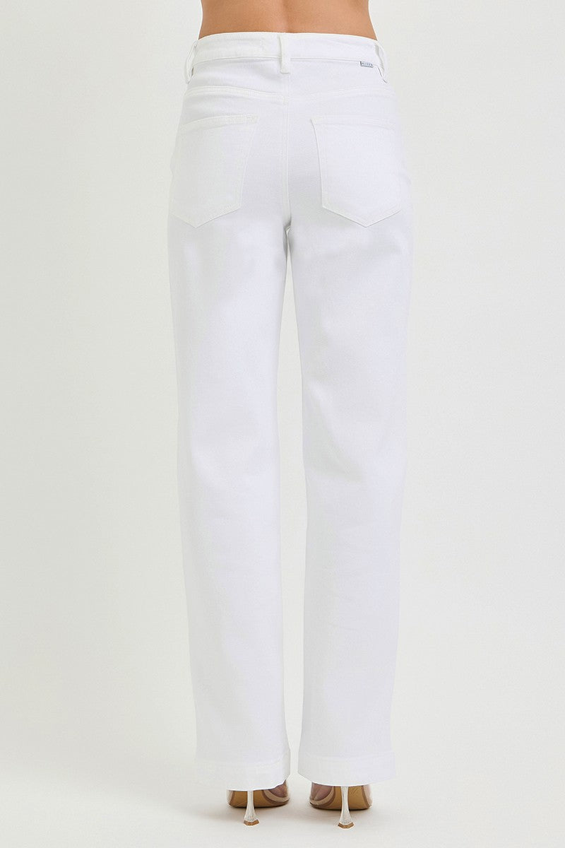 RISEN Full Size High Rise Wide Baggy Pants Plus Size