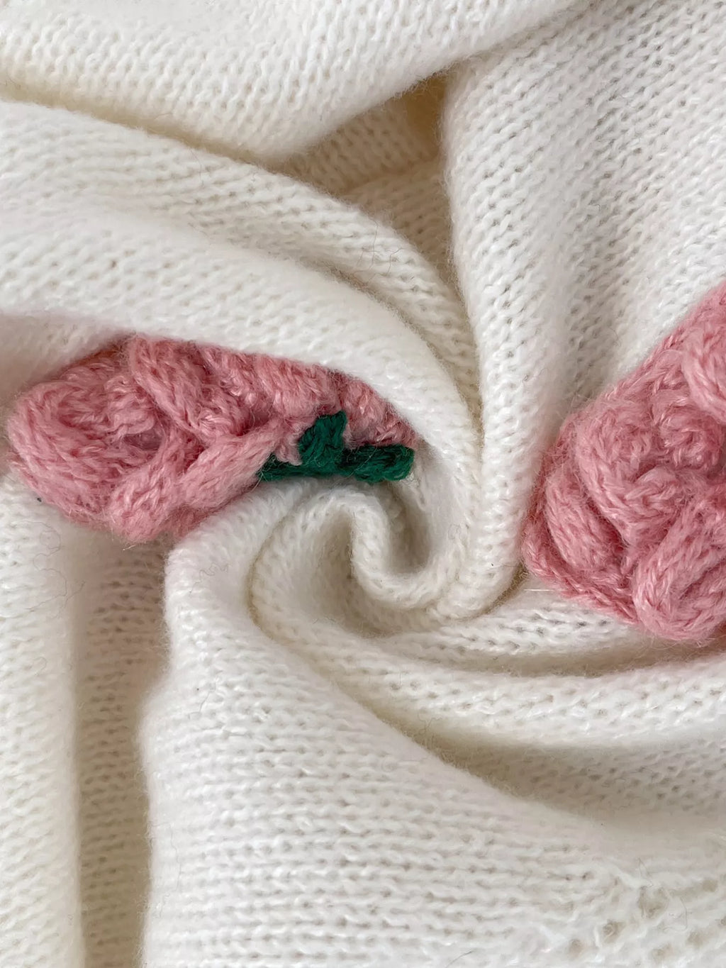 Strawberry Cropped Button-Up Cardigan