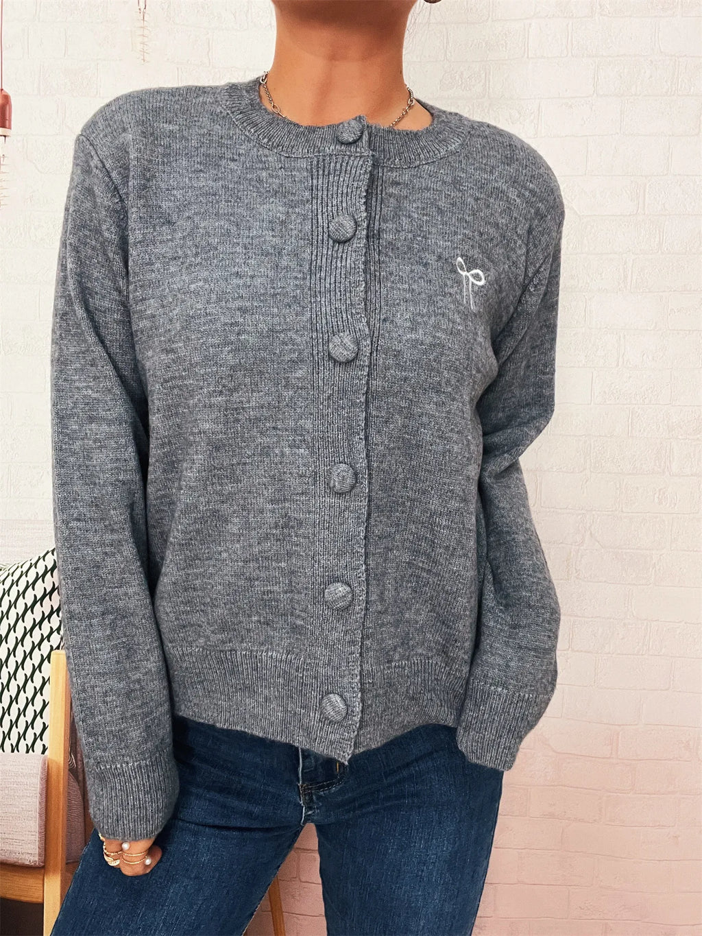 Button-Up Long Sleeve Cardigan