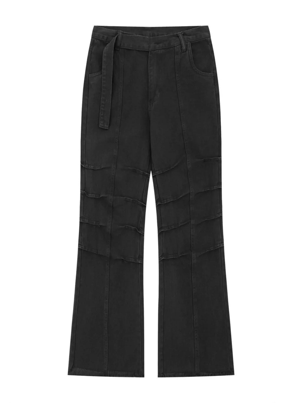 Men's High-Waist Paneled Flare Jeans