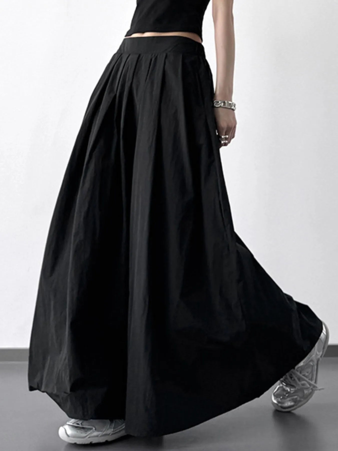 Pleated Maxi Skirt