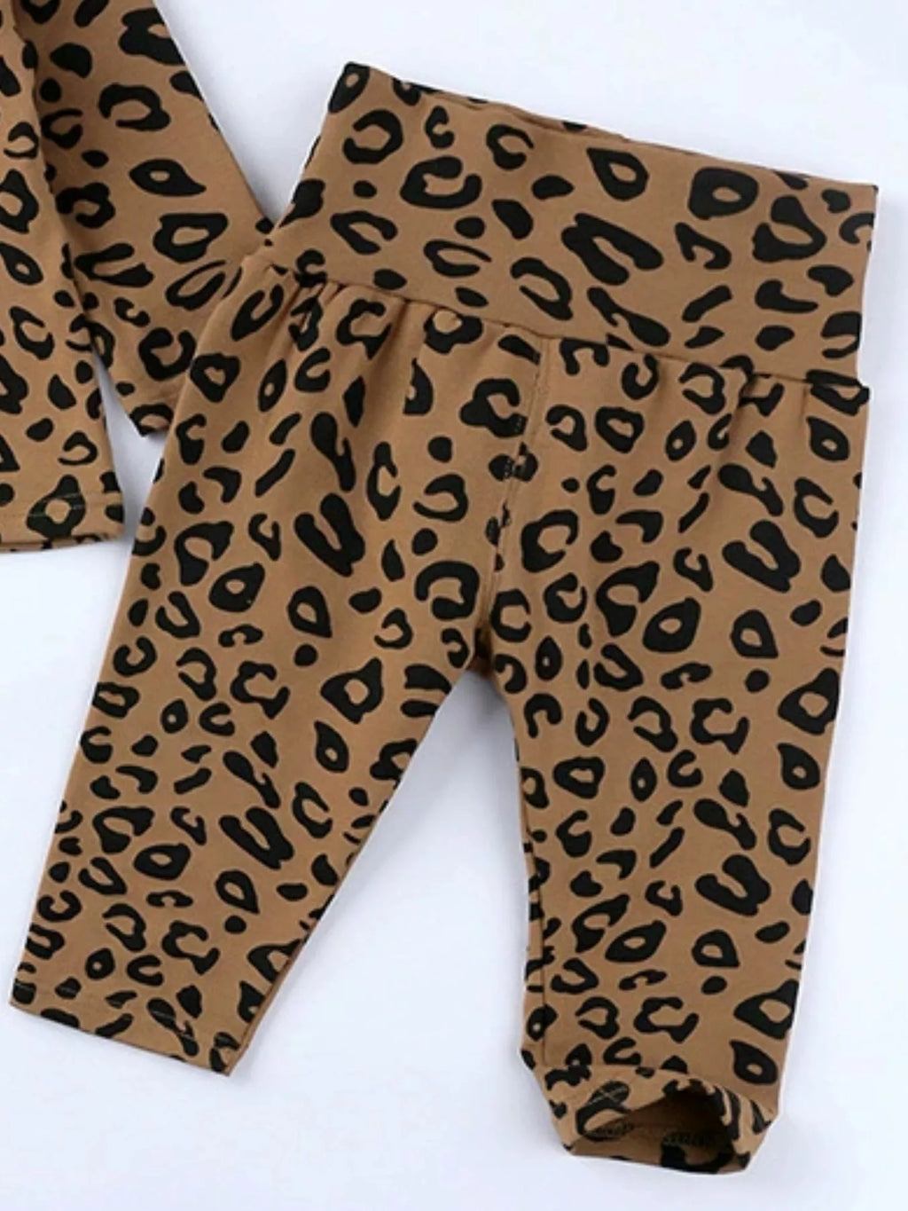 Children's Leopard Print Long Sleeve Top and Pants Set