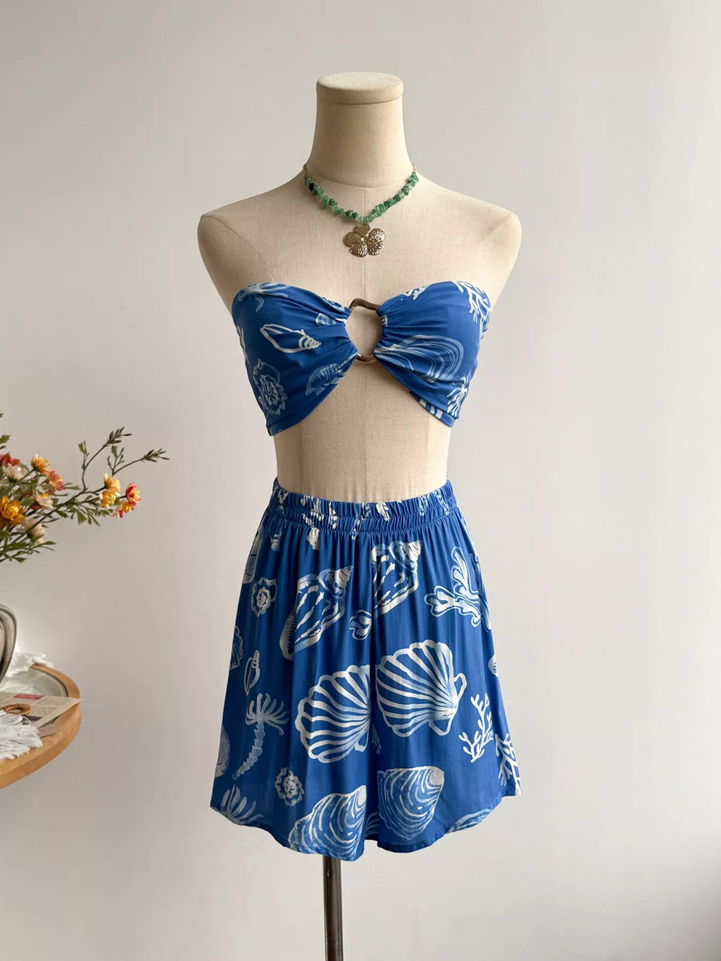 Seashell Print 3-Piece Summer Set
