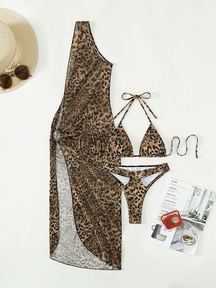 Three-Piece Swimwear Set for Women, Bikini Style, Beach Swimwear