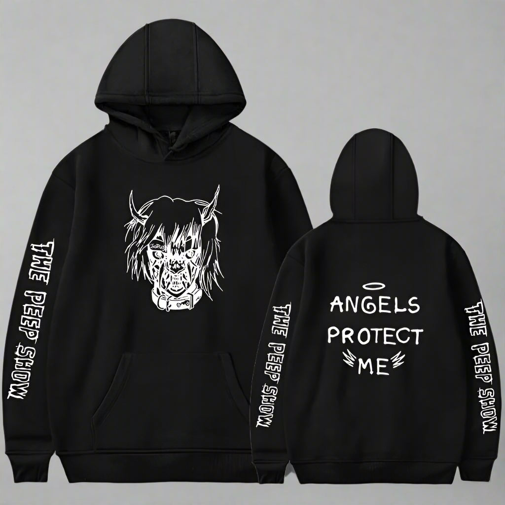 Angel and Devil Hoodie – Unisex Couple Graphic Pullover Sweatshirt