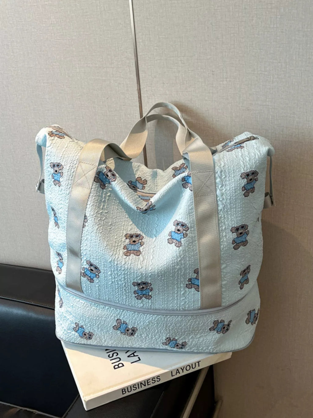 Teddy Bear Print Travel Bag