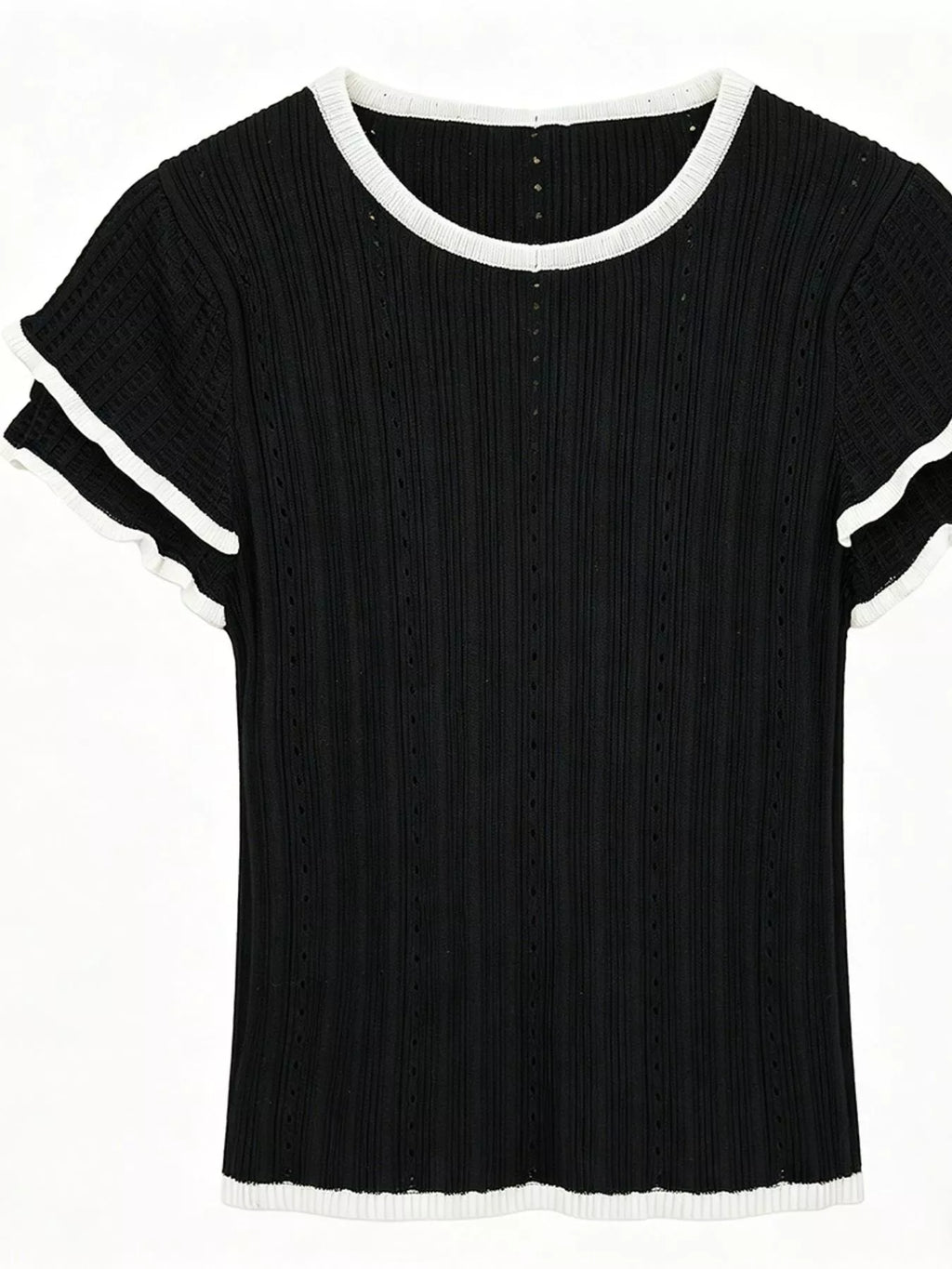Peter Pan Collar Short Sleeve T-Shirt