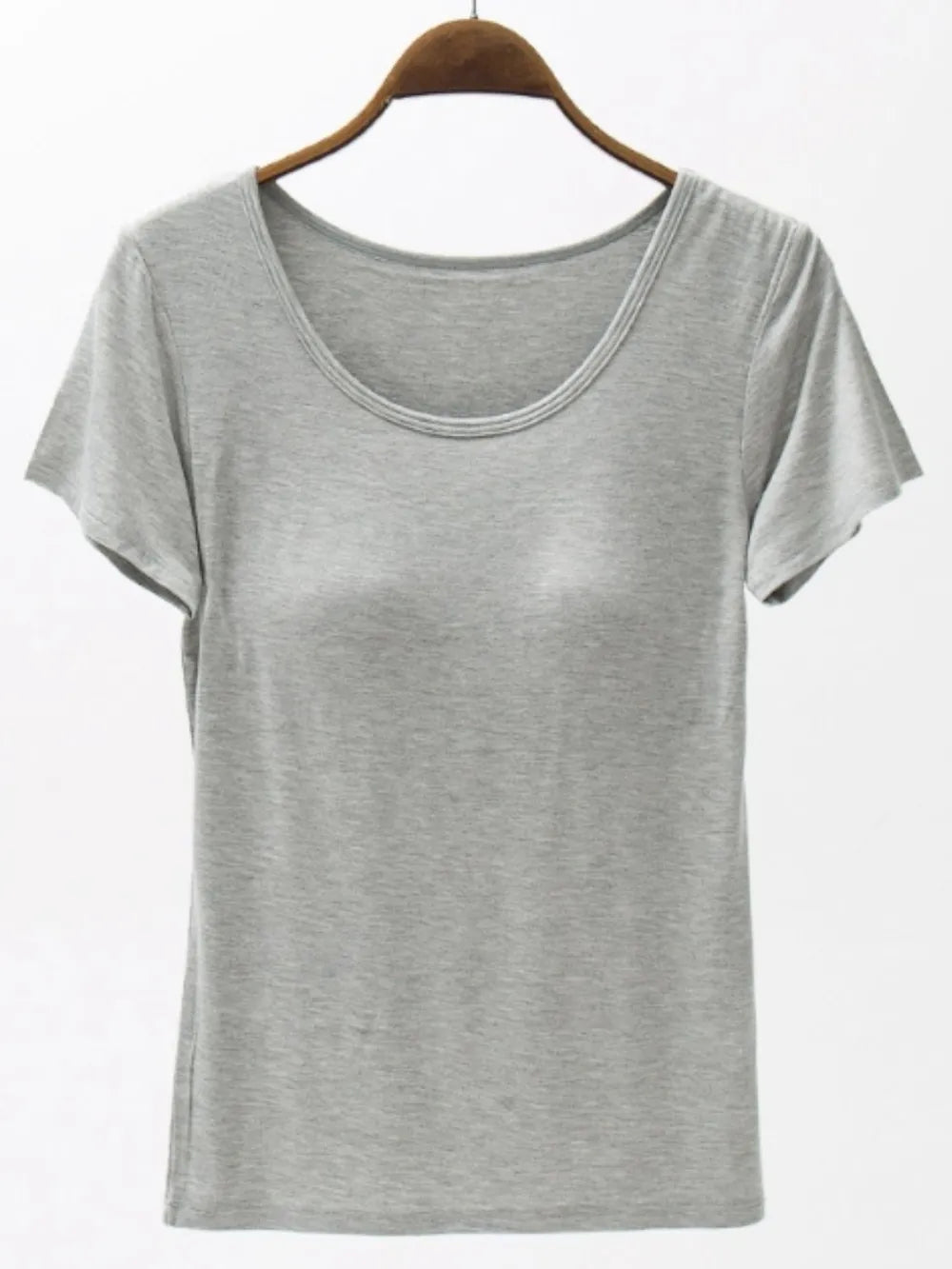 Round Neck Modal T-Shirt with Bra