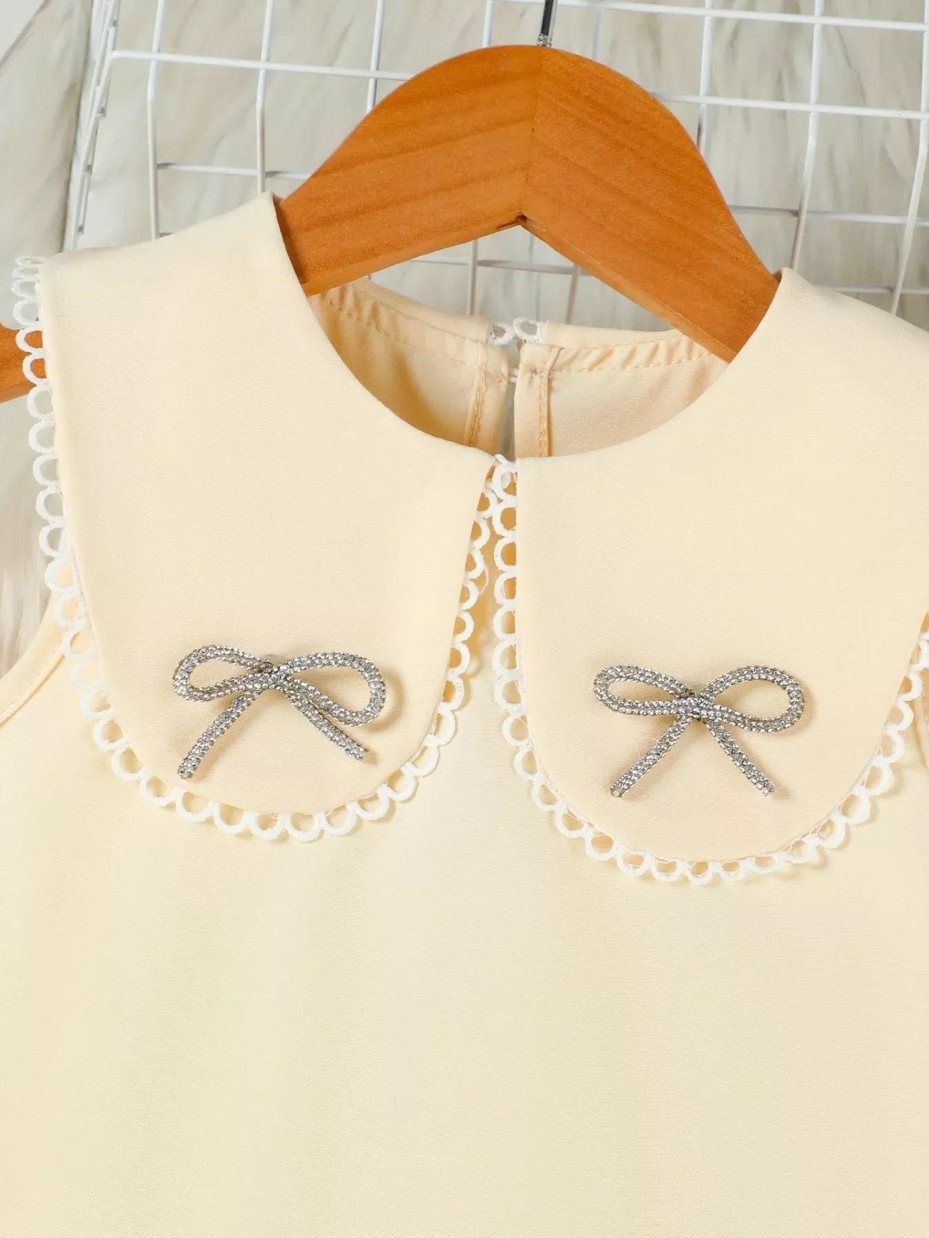 Children's Bow-Accented Pleated Dress